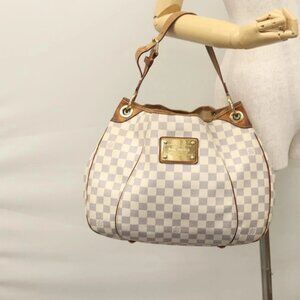 LOUIS VUITTON Damier Azur Galliera PM Shoulder Bag N55215 LV Auth EC449